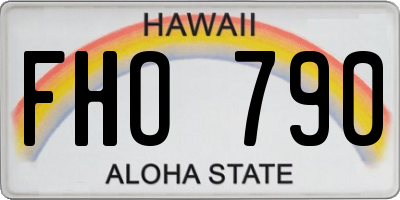 HI license plate FHO790