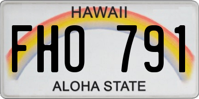 HI license plate FHO791