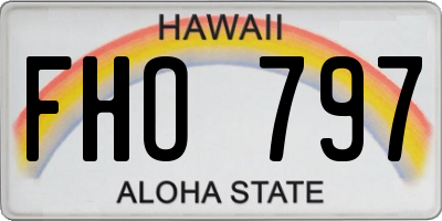 HI license plate FHO797