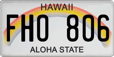 HI license plate FHO806