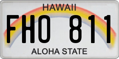 HI license plate FHO811