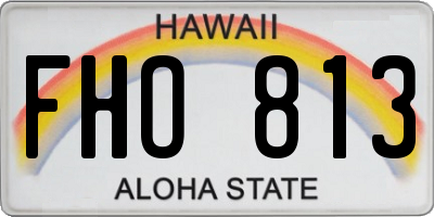 HI license plate FHO813