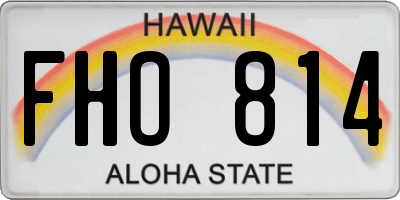 HI license plate FHO814