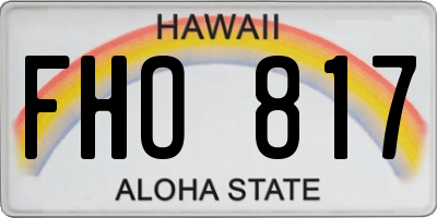 HI license plate FHO817