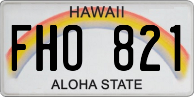 HI license plate FHO821