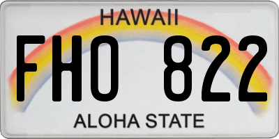 HI license plate FHO822