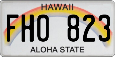HI license plate FHO823