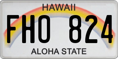 HI license plate FHO824