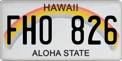 HI license plate FHO826
