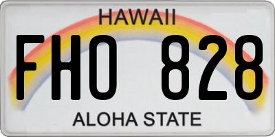 HI license plate FHO828