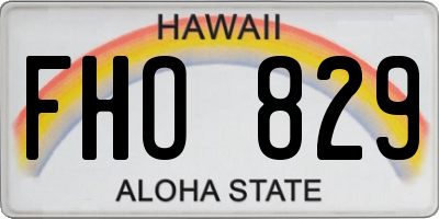 HI license plate FHO829
