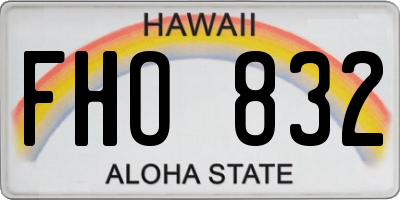 HI license plate FHO832
