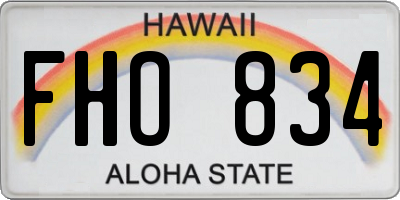 HI license plate FHO834