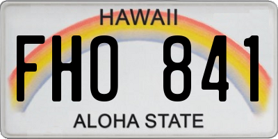 HI license plate FHO841