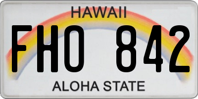 HI license plate FHO842