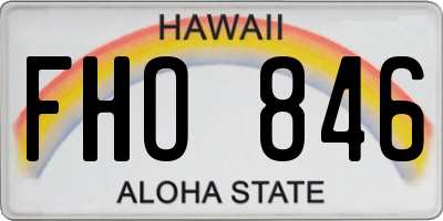 HI license plate FHO846