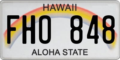 HI license plate FHO848