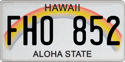 HI license plate FHO852