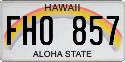 HI license plate FHO857