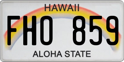 HI license plate FHO859