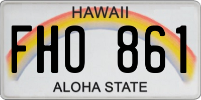 HI license plate FHO861