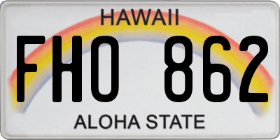 HI license plate FHO862