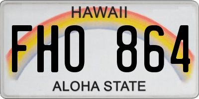 HI license plate FHO864