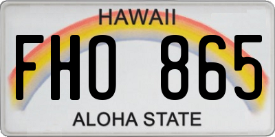 HI license plate FHO865