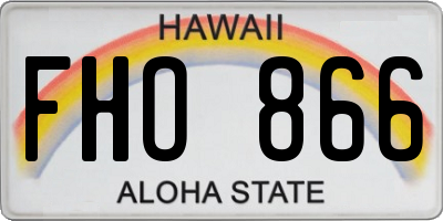 HI license plate FHO866
