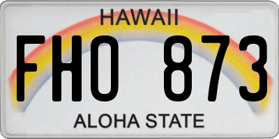 HI license plate FHO873