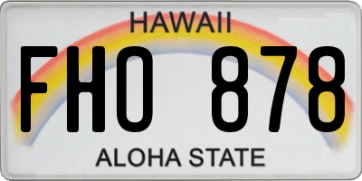 HI license plate FHO878