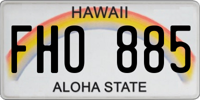 HI license plate FHO885