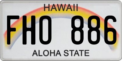 HI license plate FHO886
