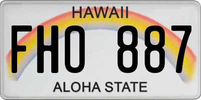 HI license plate FHO887