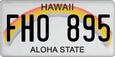 HI license plate FHO895