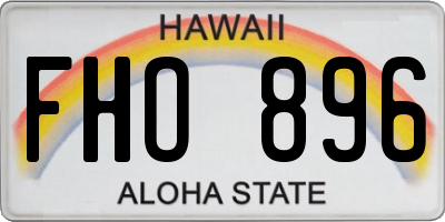 HI license plate FHO896