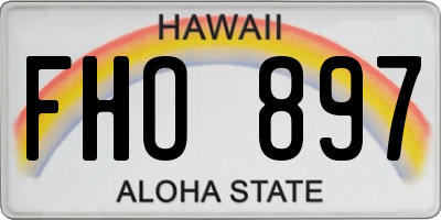HI license plate FHO897