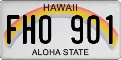 HI license plate FHO901
