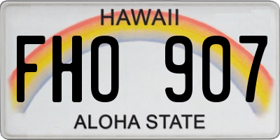 HI license plate FHO907