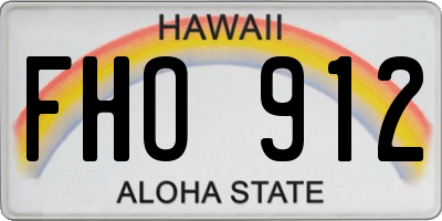 HI license plate FHO912