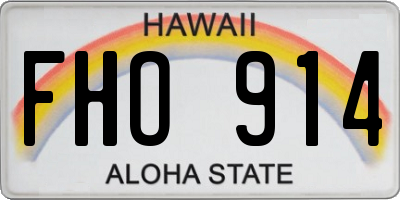 HI license plate FHO914