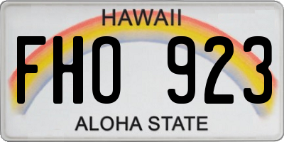 HI license plate FHO923