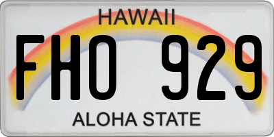 HI license plate FHO929