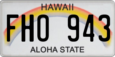 HI license plate FHO943