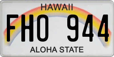 HI license plate FHO944