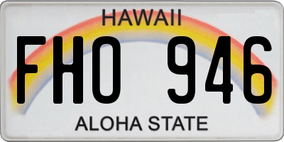 HI license plate FHO946