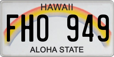 HI license plate FHO949