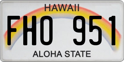 HI license plate FHO951