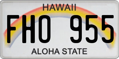 HI license plate FHO955