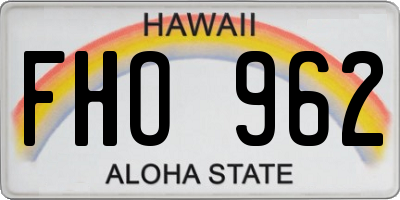 HI license plate FHO962